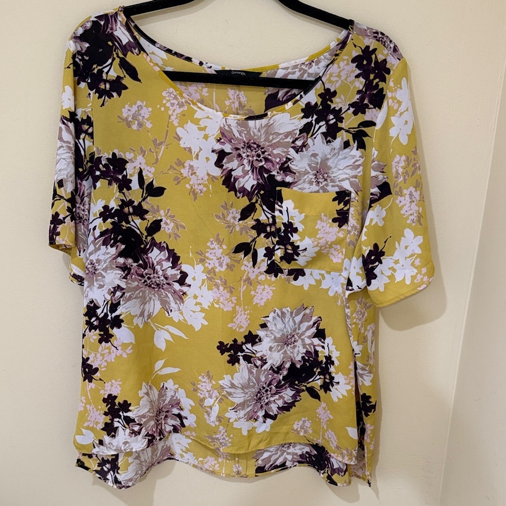 George Women's Top Floral short sleeve blouse Size 16-18 - Picture 6 of 8
